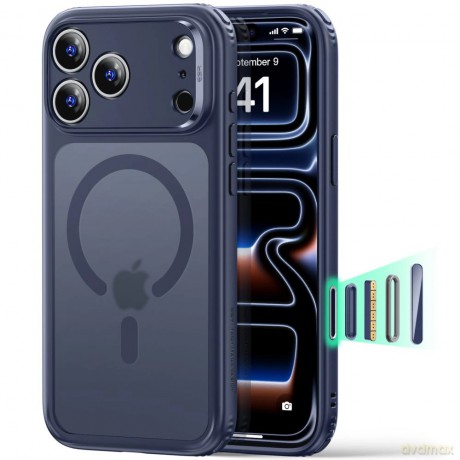 Etui ESR Classic Hybrid MagSafe na iPhone 18 Pro / 17 Pro - granatowe matowe
