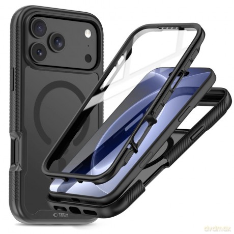 Etui Tech-Protect Defense MagSafe na iPhone 18 Pro Max / 17 Pro Max - czarne matowe