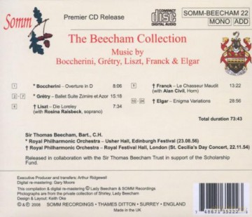Civila -RaisbeckR-Royal Philharmonic Orc: Overture In D-Le Chasseur Maudit-Enigma- [CD]