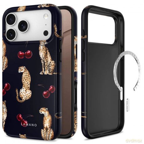 Etui Tech-Protect Lamano MagSafe na iPhone 18 Pro / 17 Pro - czarno-brązowe