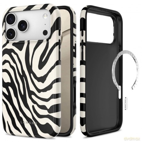 Etui Tech-Protect Lamano MagSafe na iPhone 18 Pro Max / 17 Pro Max - biało-czarne
