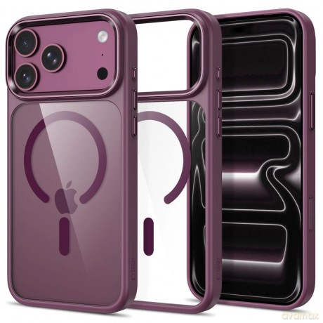 Etui Tech-Protect Magmat Magsafe CC na iPhone 18 Pro Max / 17 Pro Max - przezroczysto-burgundowe