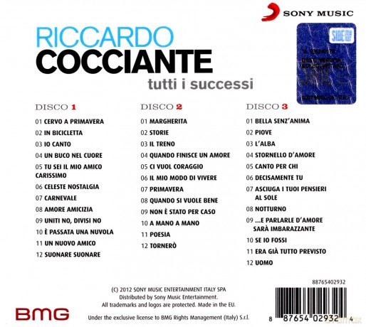 Cocciante Riccardo: Tutti I Successi [3CD]