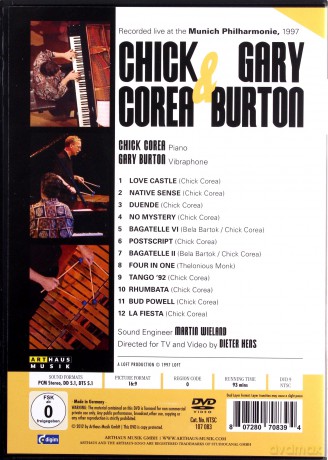 Corea Chick & Gary Burton: Jazz - Live At The Munich Philharmonie 1997 [DVD]