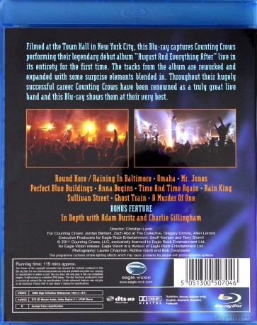 Counting Crows: August And Everything After - Live At Town Hall [Blu-Ray]