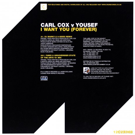 Cox Carl Vs Yousef: I Want You Forever [Winyl]