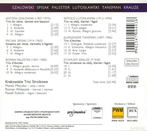 Cracovian Trio D Anches Marek Mleczko: Polish Music Xx-Xxi Century [CD]