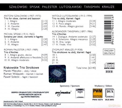 Cracovian Trio D Anches Marek Mleczko: Polish Music Xx-Xxi Century [CD]