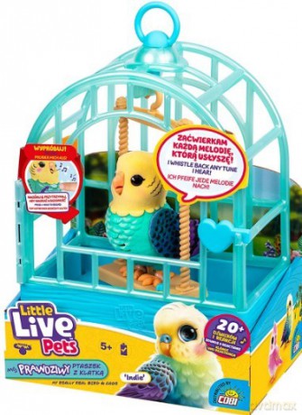 Figurka interaktywna little live pets - mój prawdziwy ptaszek błękitno-żółty [FIGURKA]