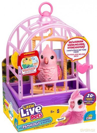 Figurka interaktywna little live pets - mój prawdziwy ptaszek różowy [FIGURKA]