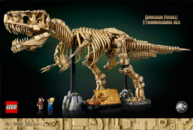 Klocki jurassic world 76968 szkielety dinozaurów: tyranozaur