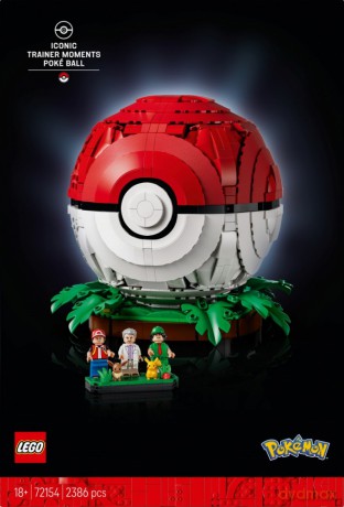 Klocki pokemon 72154 kultowy pokéball z trenerami