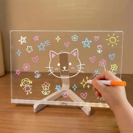 Podświetlana tablica led do rysowania 30x20cm mt4304