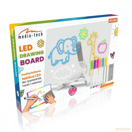 Podświetlana tablica led do rysowania 30x20cm mt4304