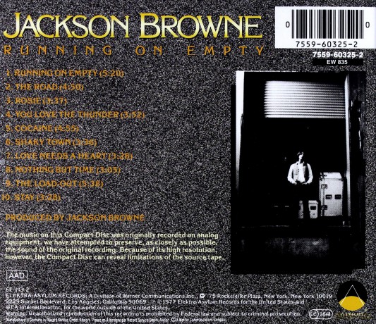 Jackson Browne: Running On Empty [CD]
