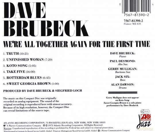 Dave Brubeck: All Together Again [CD]