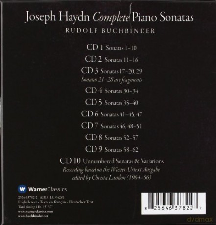 Rudolf Buchbinder: Haydn: Sämtliche Klaviersonaten [10CD]