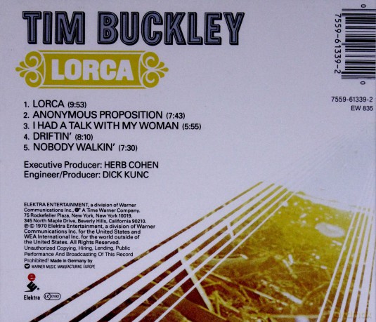 Tim Buckley: Lorca [CD]
