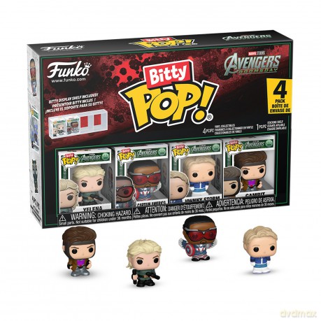 Funko Bitty Pop! 4-Pack: Avengers Doomsday - Yelena, Captain America, Johnny Storm, Gambit Vinyl Figures 