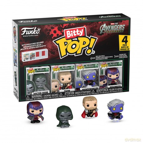 Funko Bitty Pop! 4-Pack: Avengers Doomsday - Doctor Doom, Thor, Nightcrawler, Magneto Vinyl Figures 