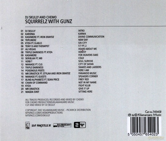 Dj Skully + Chemo: Squirrelz With Gunz [CD]