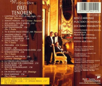 Domingo Placido & Luciano Pavarotti & Jose Carreras: The Three Tenors Christmas [CD]