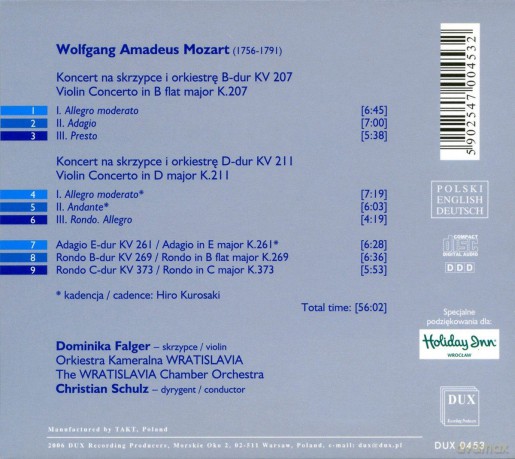 Dominika Falger: Mozart - Violin Concertos [CD]
