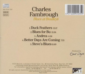 Fambrough Charles: Blues At Bradleys [CD]