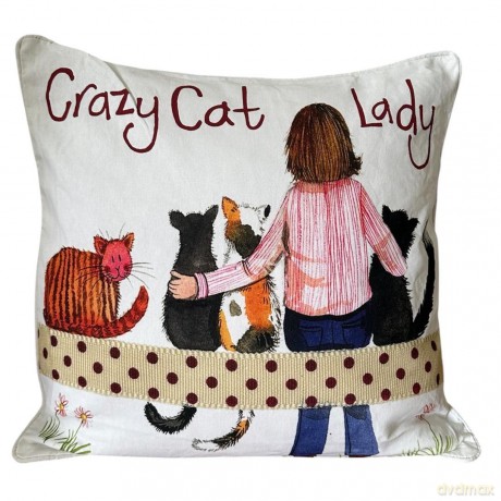 Poduszka Crazy Cat Lady Kociara