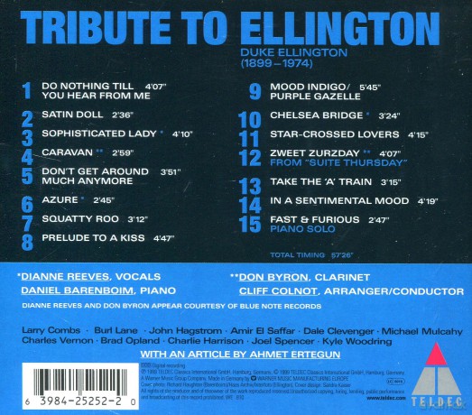 Byron/Barenboim/Cso: Ellington: Tribute To Ellington [CD]