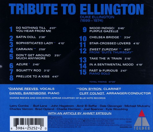 Byron/Barenboim/Cso: Ellington: Tribute To Ellington [CD]