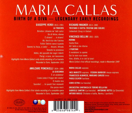 Maria Callas: Callas Birth Of A Diva [CD]