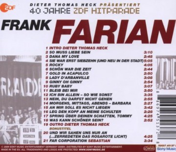 Frank Farian: 40 Jahre Zdf Hitparade [CD]
