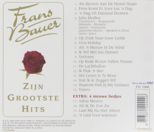 Frans Bauer: Zijn Grootste Hits [CD]