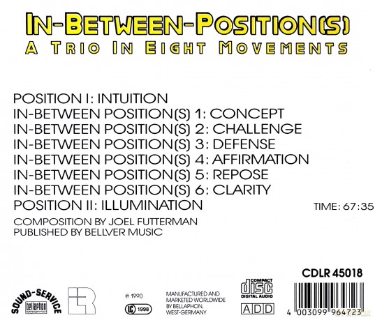 Futterman Joel Trio: In-Between Position(S) - A Trio In Eight Movements [CD]
