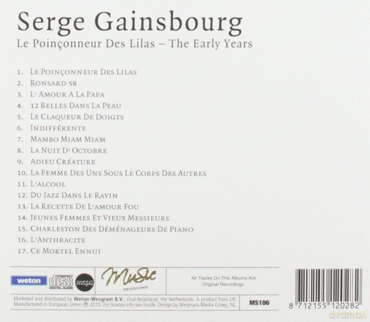 Gainsbourg Serge: Early Years - Le Poinconneur Des Lilas [CD]