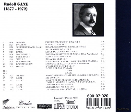 Ganz Rudolph: Early Recordings By The Pianist [CD]