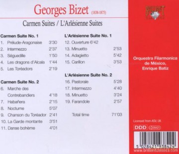 Georges Bizet: Carmen Suites - Larlesienne Suites [CD]