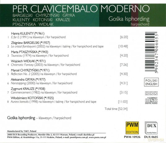 Goska Isphording: Per Clavicembalo Moderno [CD]
