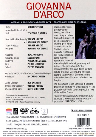 Chailly/Otcb: Verdi: Giovanna D'arco [DVD]