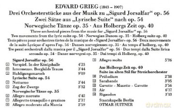 Grieg: Eh Grieg - Three Orchestral Pieces From [CD]