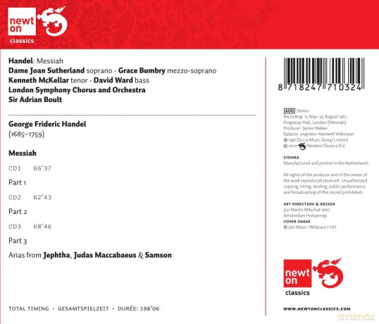 Haendel Georg Friedrich- Sutherland Joan- Boult Adrian: Messiah [3CD]