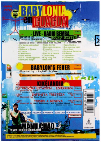 Manu Chao: Babylonia En Guagua (digipack) [DVD]