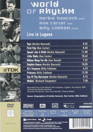 Hancock Herbie & Carter Ron & Cobham Billy: World Of Rhythm - Live In Lugano [DVD]