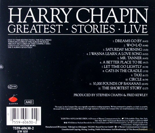 Harry Chapin: Greatest Stories [CD]