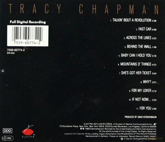 Tracy Chapman: Tracy Chapman [CD]