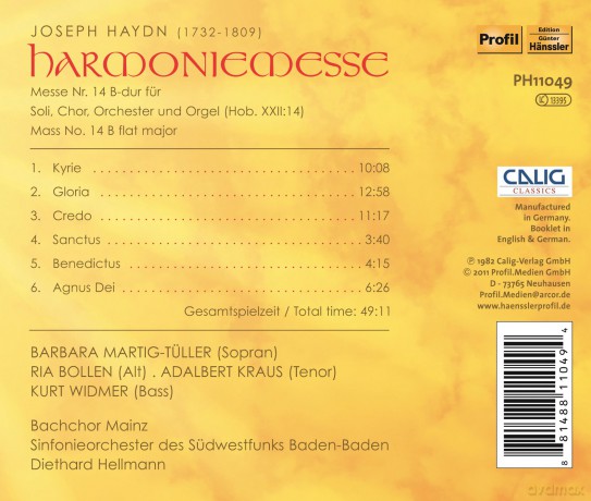 Haydn Joseph: Harmoniemesse [CD]