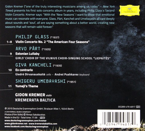 Gidon Kremer: New Seasons [CD]