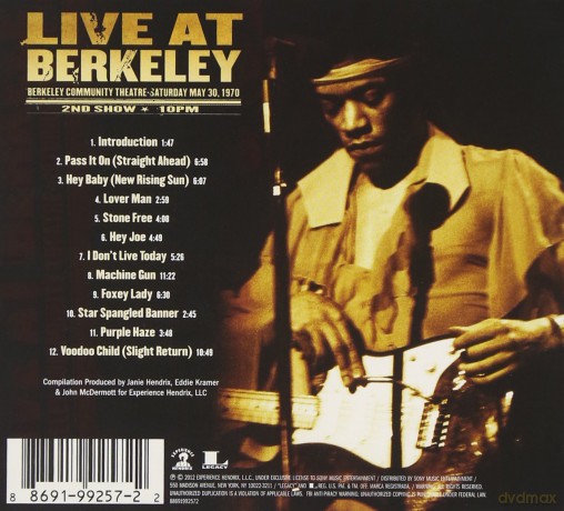 Hendrix Jimi: Live At Berkeley [CD]