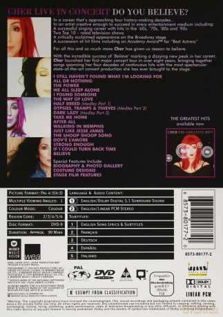 Cher: Live In Concert [DVD]